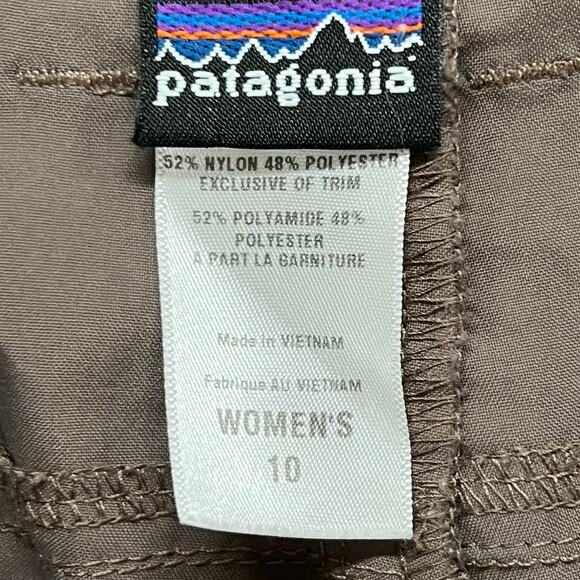 Patagonia Inter Continental Pants 10 Brown Convertible Roll Up Hiking Gorpcore - Picture 11 of 15